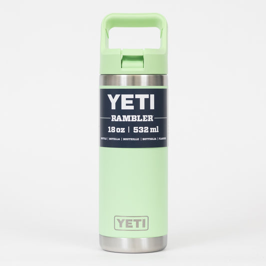 YETI Rambler 18 oz (532ml) Colour Straw Bottle in LIME GREEN
