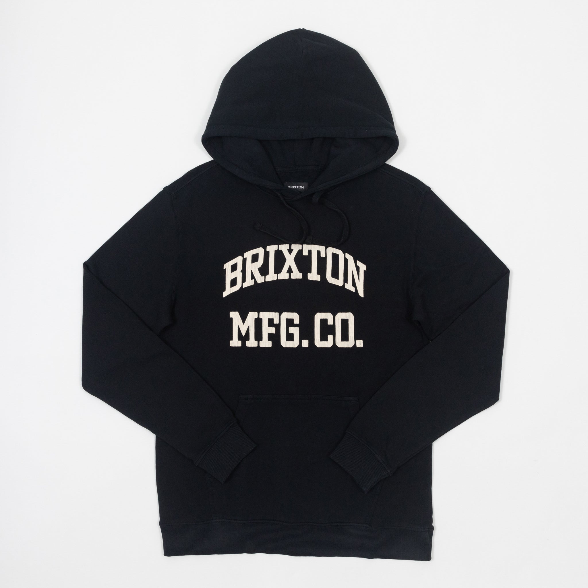 BRIXTON Varsity Broken Hoodie in BLACK
