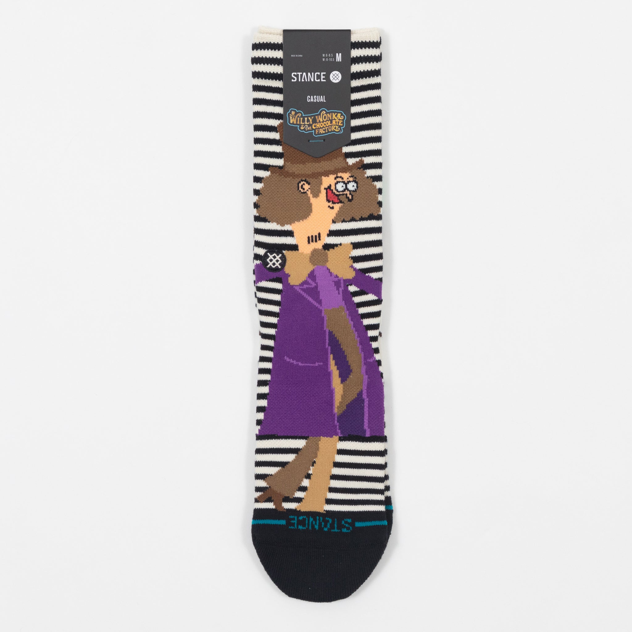 STANCE x WILLY WONKA Oompa Loompa Socks in BLACK & WHITE