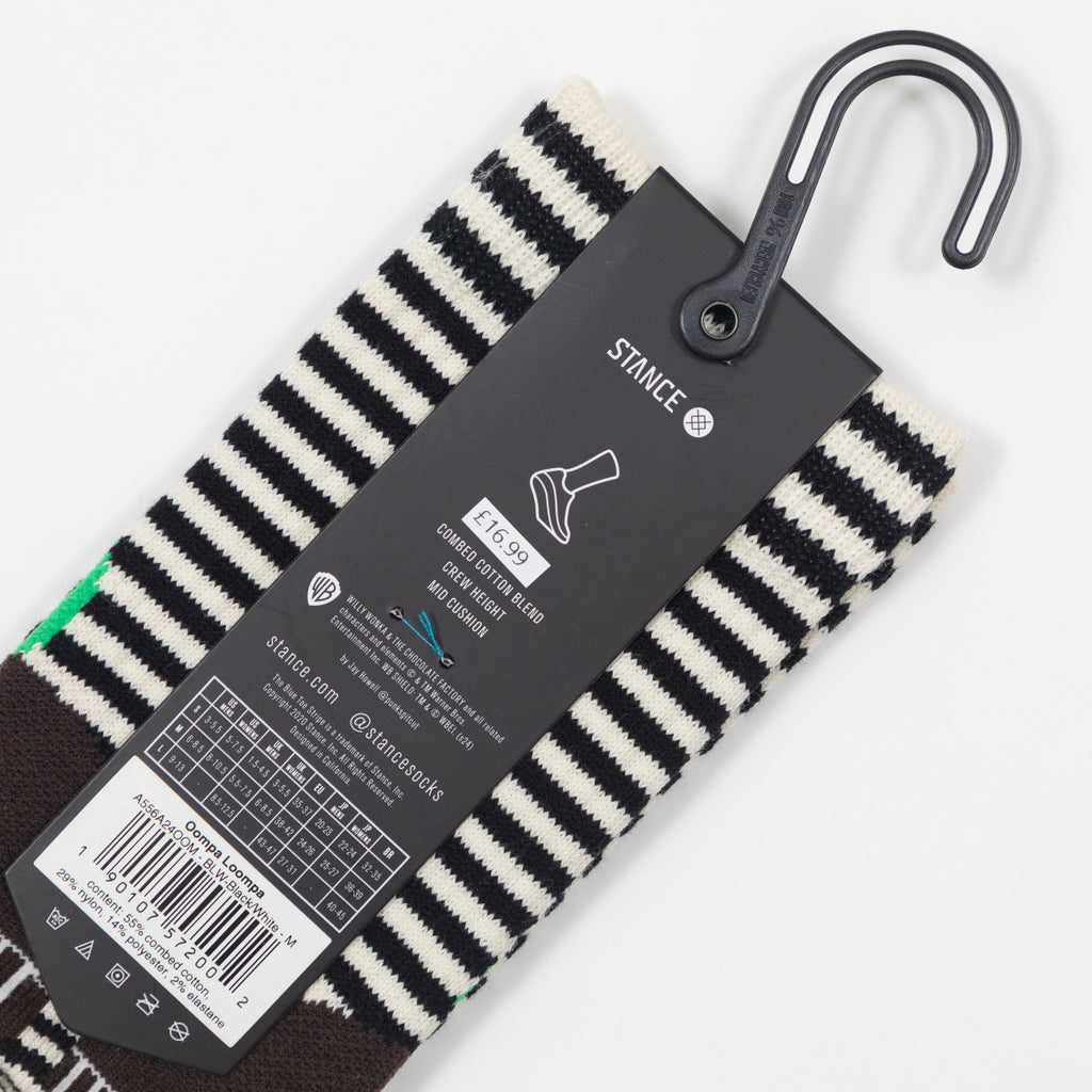 STANCE x WILLY WONKA Oompa Loompa Socks in BLACK & WHITE