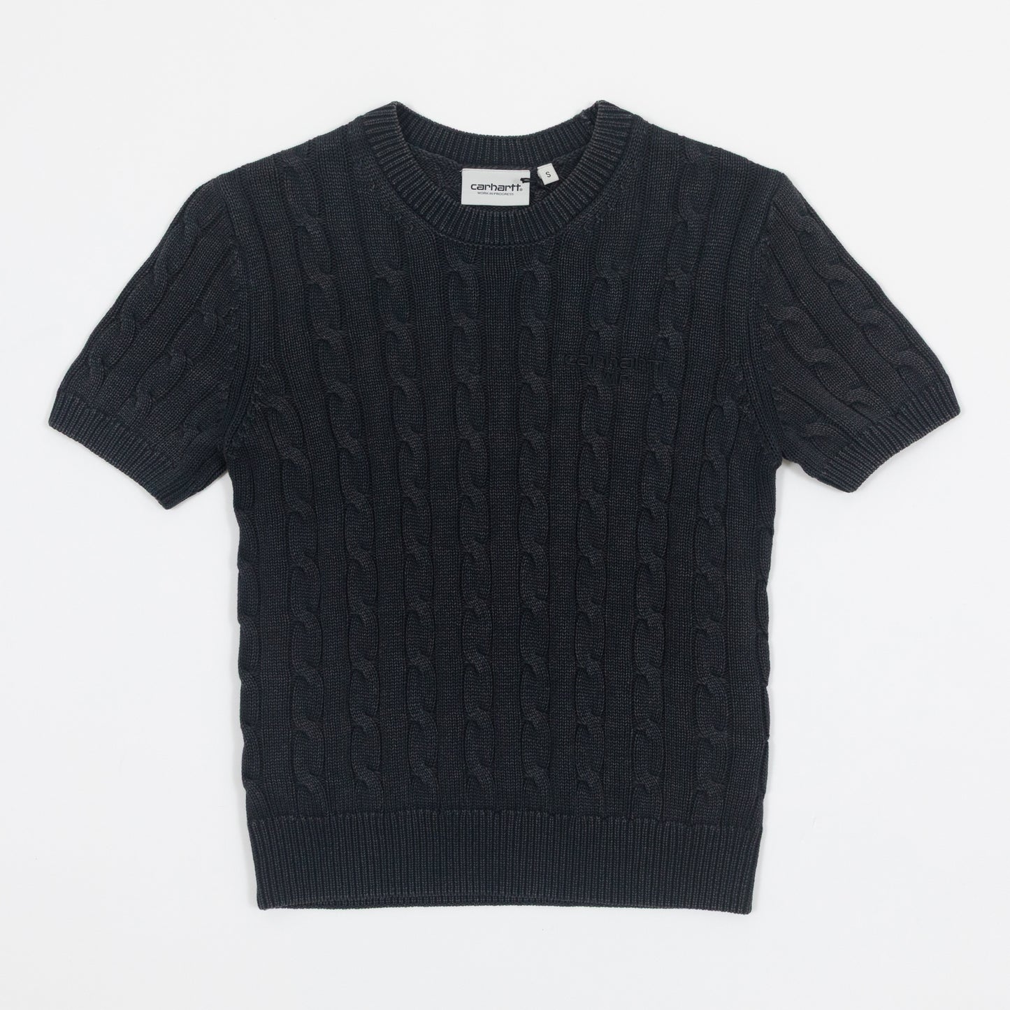 Womens CARHARTT WIP Carter Knit T-Shirt in CHARCOAL