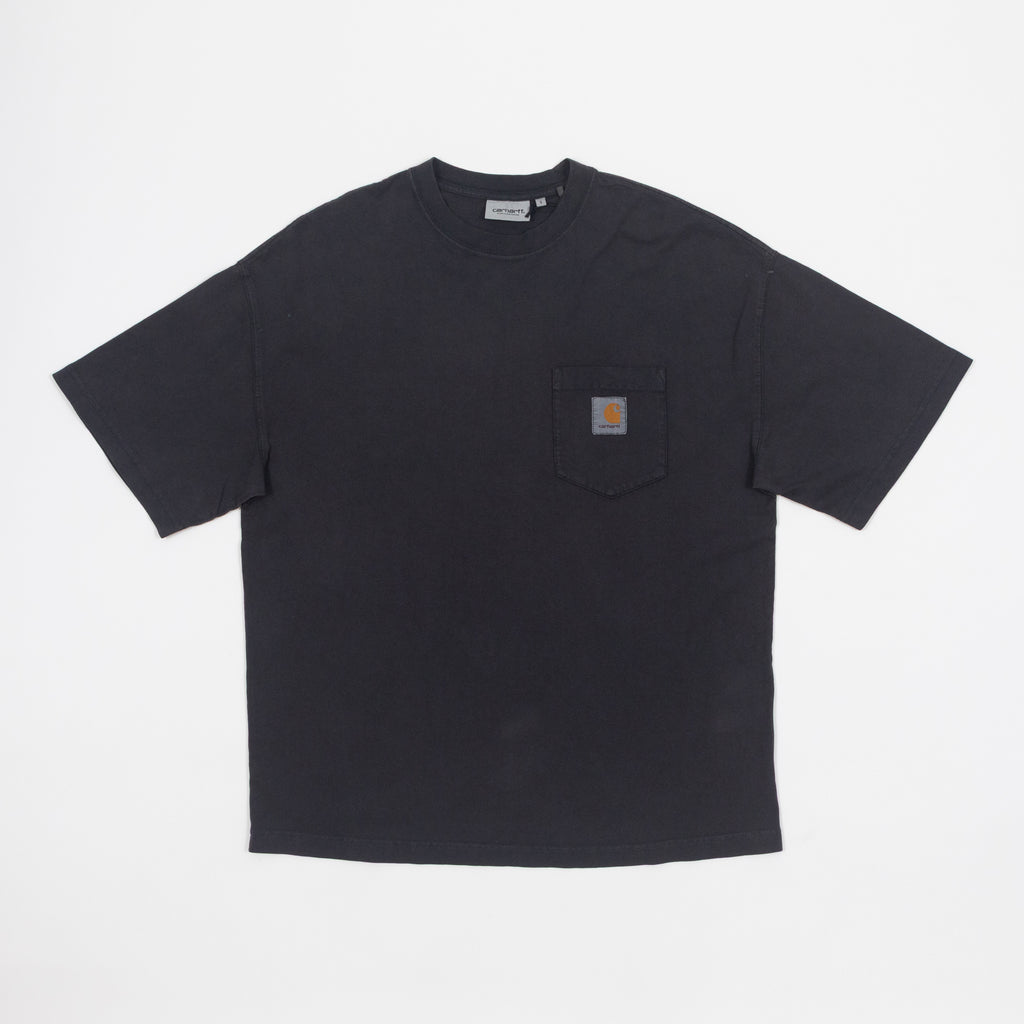 CARHARTT WIP Hudson Pocket T-Shirt in FADED BLACK