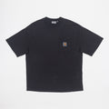 CARHARTT WIP Hudson Pocket T-Shirt in FADED BLACK