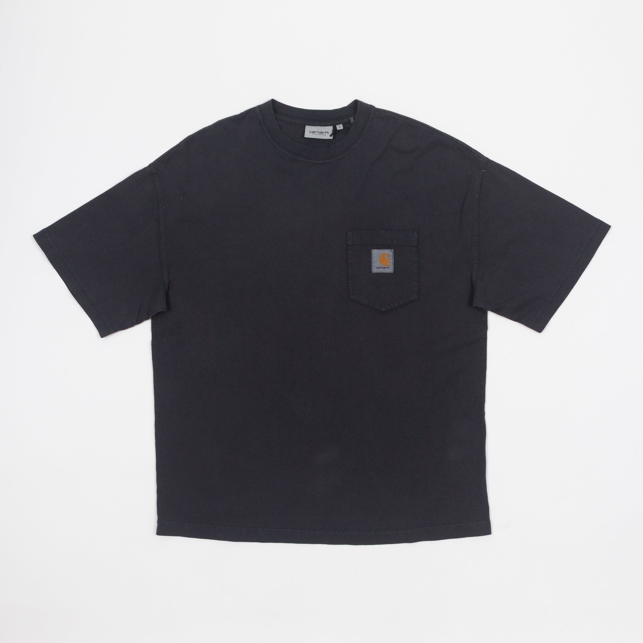 CARHARTT WIP Hudson Pocket T-Shirt in FADED BLACK
