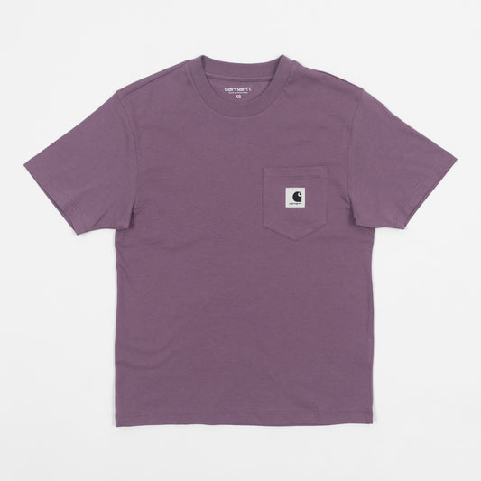 Womens CARHARTT WIP Pocket T-Shirt in PURPLE