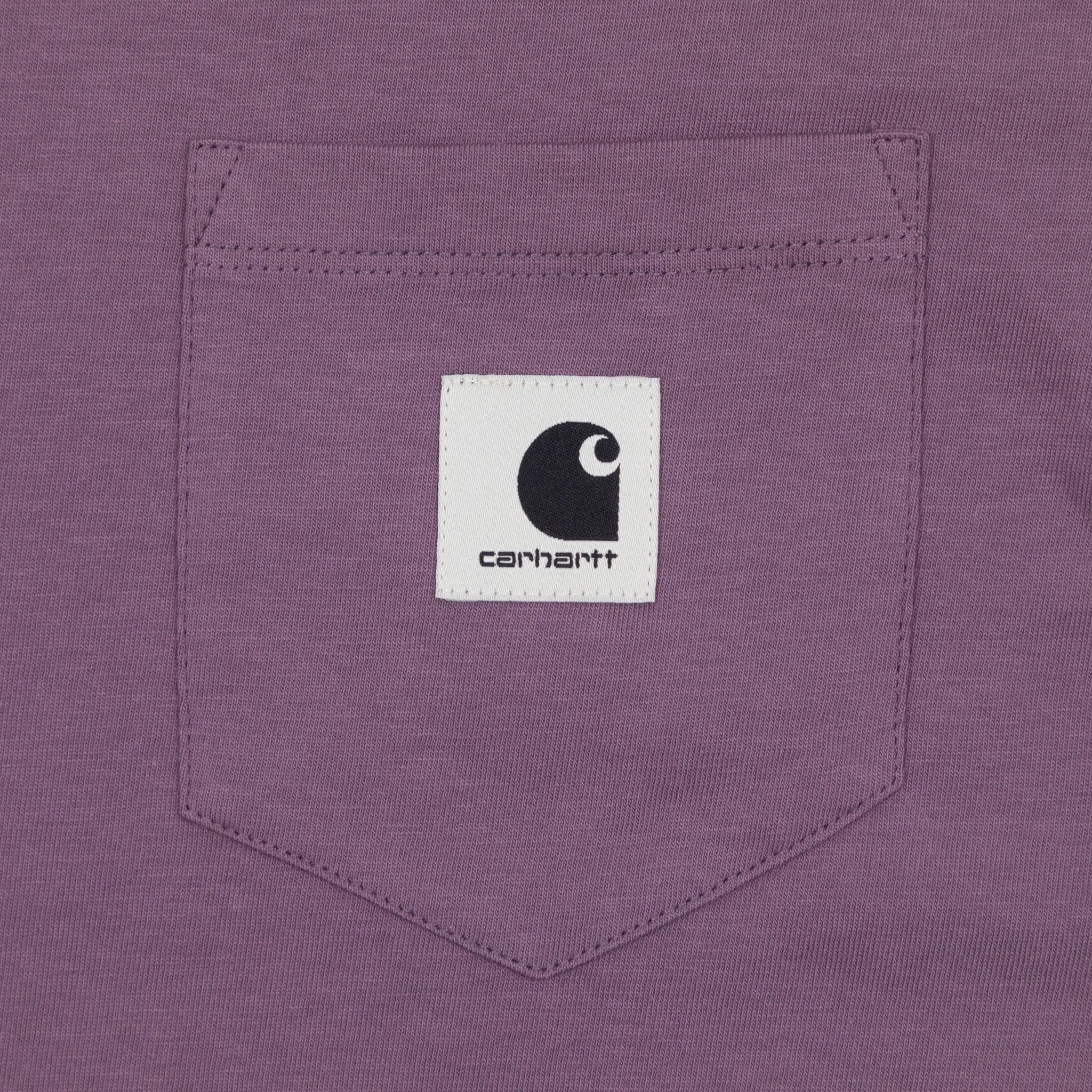 Womens CARHARTT WIP Pocket T-Shirt in PURPLE