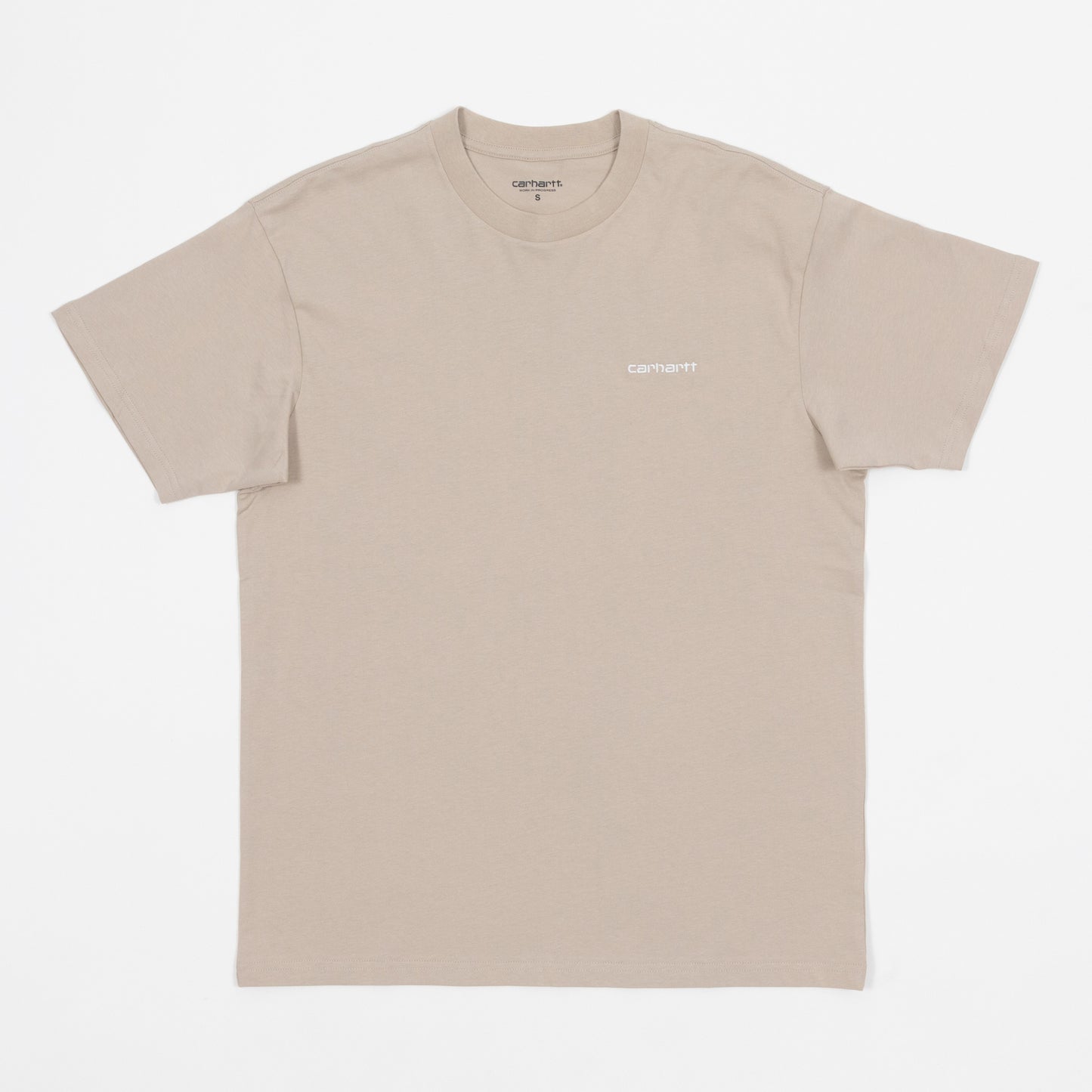 CARHARTT WIP Script T-Shirt in LIGHT BEIGE