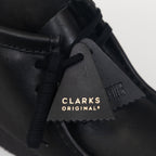 CLARKS ORIGINALS Wallabee Boots in BLACK LEATHER