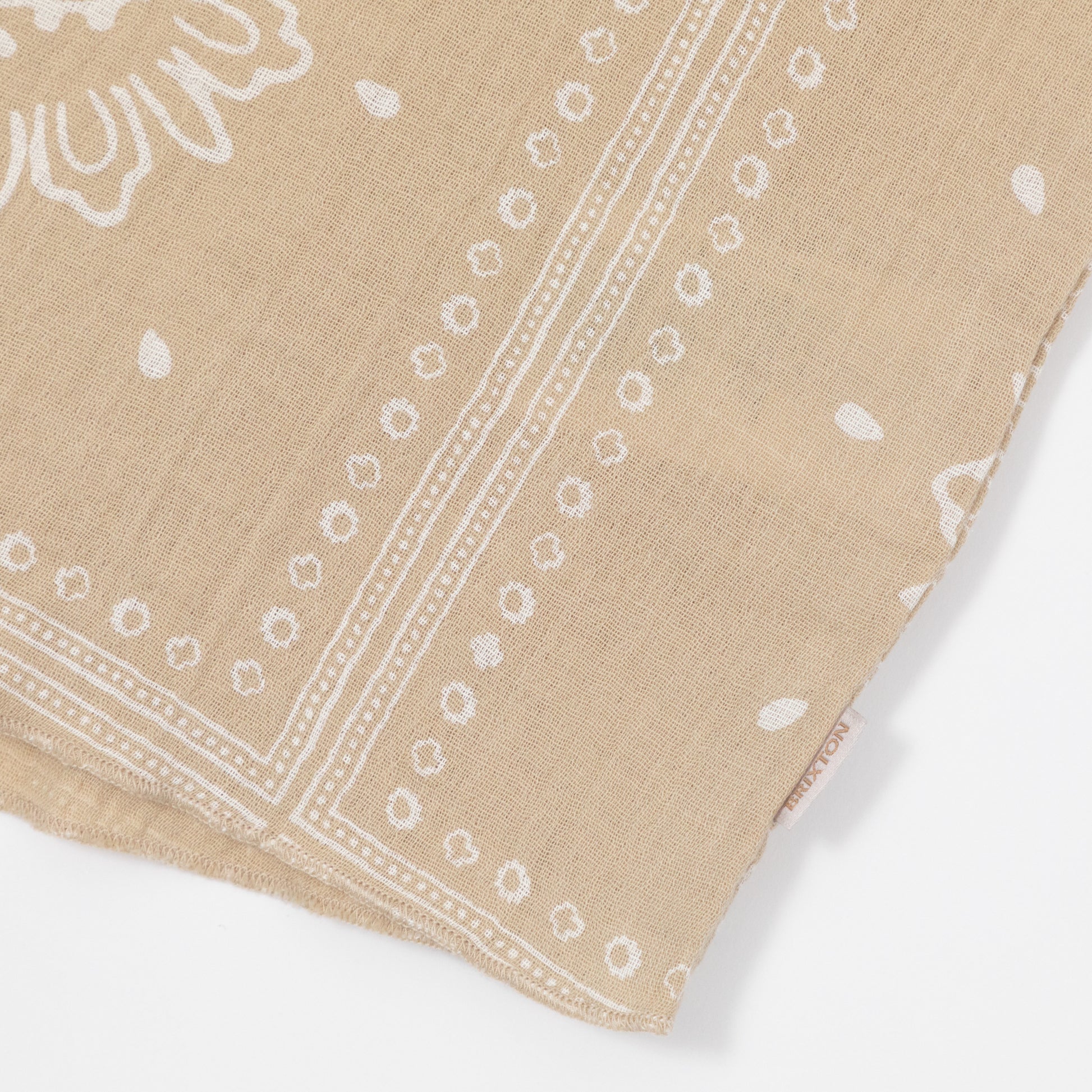 womens brixton bandana pattern tie top  close up