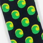 HAPPY SOCKS Wave Big Dot Socks in NAVY & GREEN