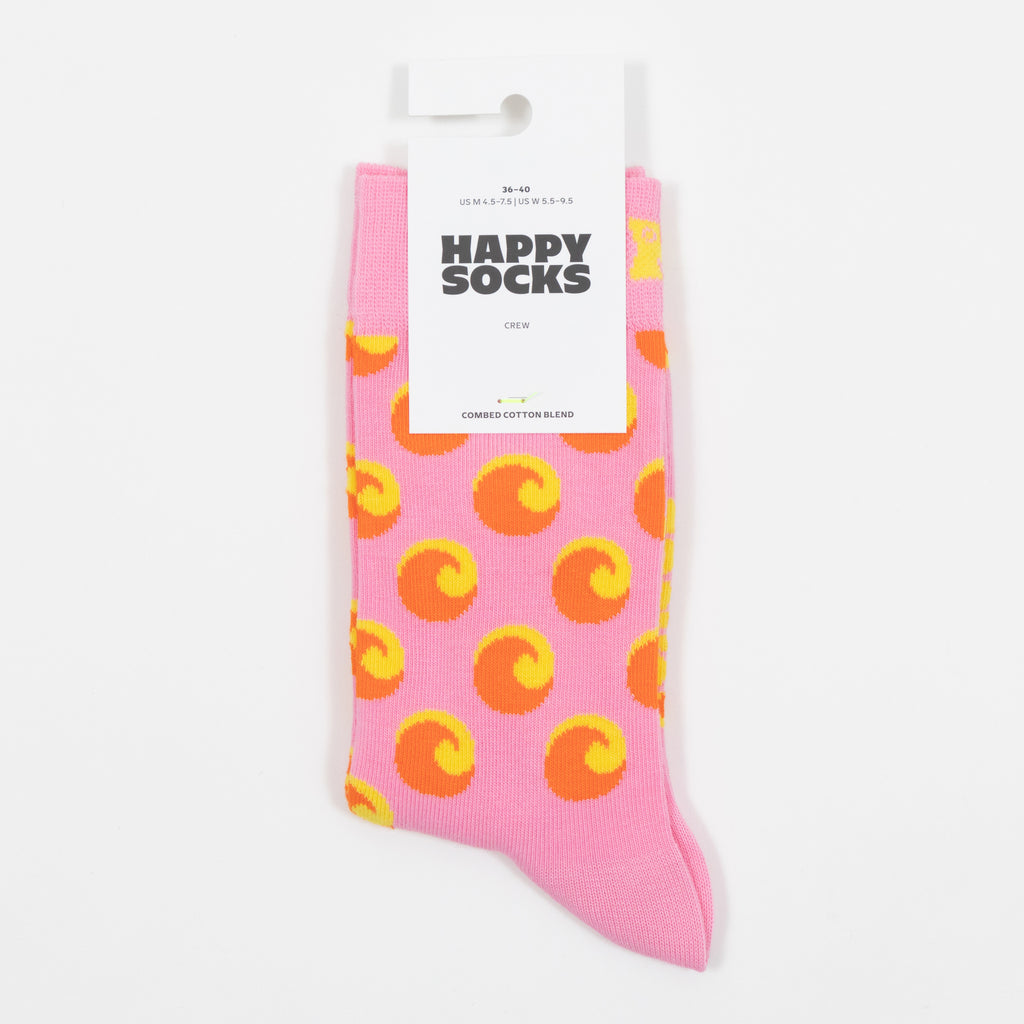 HAPPY SOCKS Wave Big Dot Socks in PINK
