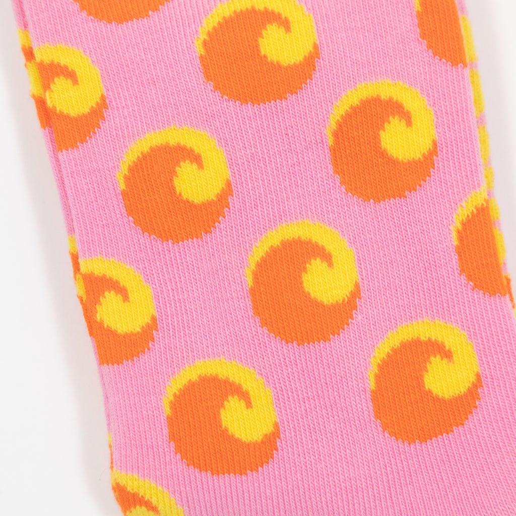 HAPPY SOCKS Wave Big Dot Socks in PINK