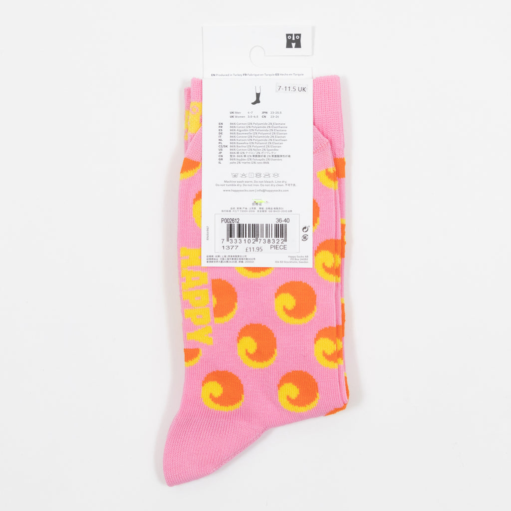 HAPPY SOCKS Wave Big Dot Socks in PINK