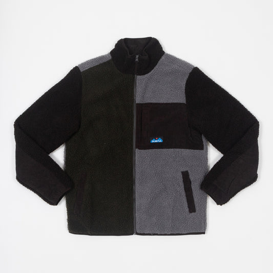 KAVU Wayside Fleece in GREY & GREEN