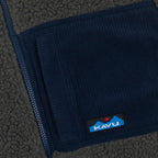 KAVU Wayside Full Zip Fleece in OCEAN STORM