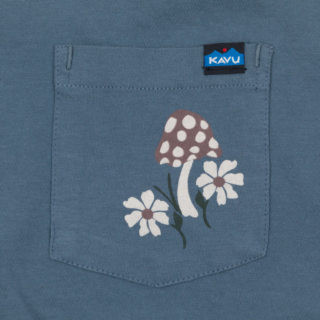 Womens KAVU Westray Long Sleeve T-Shirt in BLUE