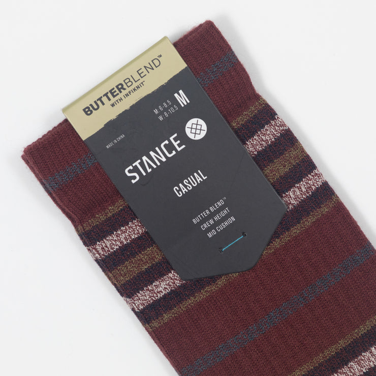 STANCE Wilfred Socks in MAROON