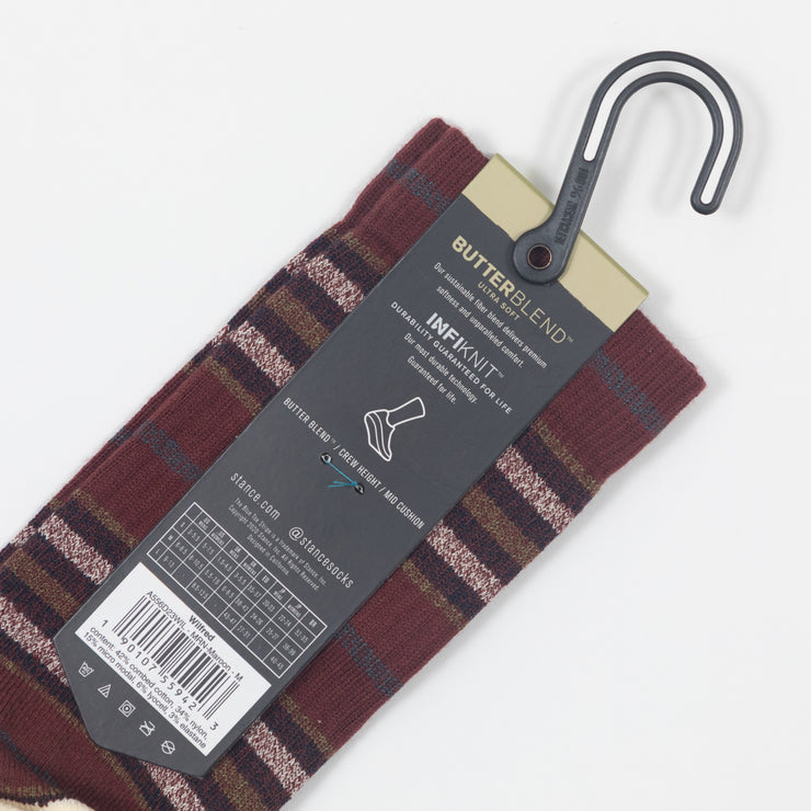 STANCE Wilfred Socks in MAROON