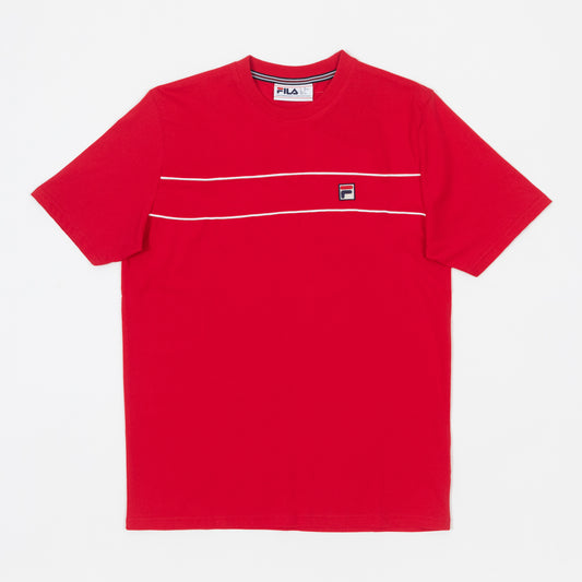 FILA Williams Contrast T-Shirt in RED & WHITE