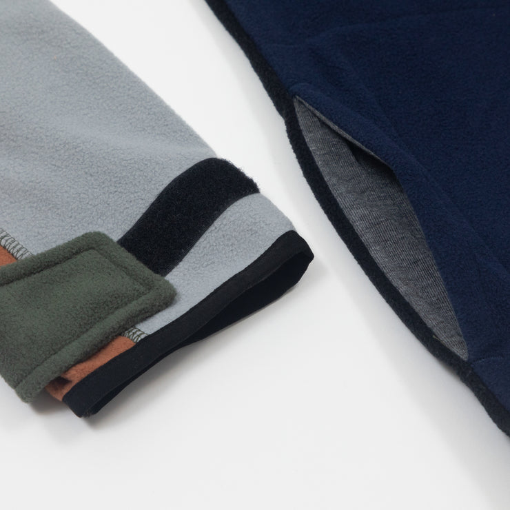 KAVU Winter Throwshirt Fleece Pullover in BLUE, GREEN & GREY