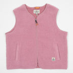 Women's PASSENGER Tawny Collarless Deep-Pile Sherpa Gilet in Pink Haze