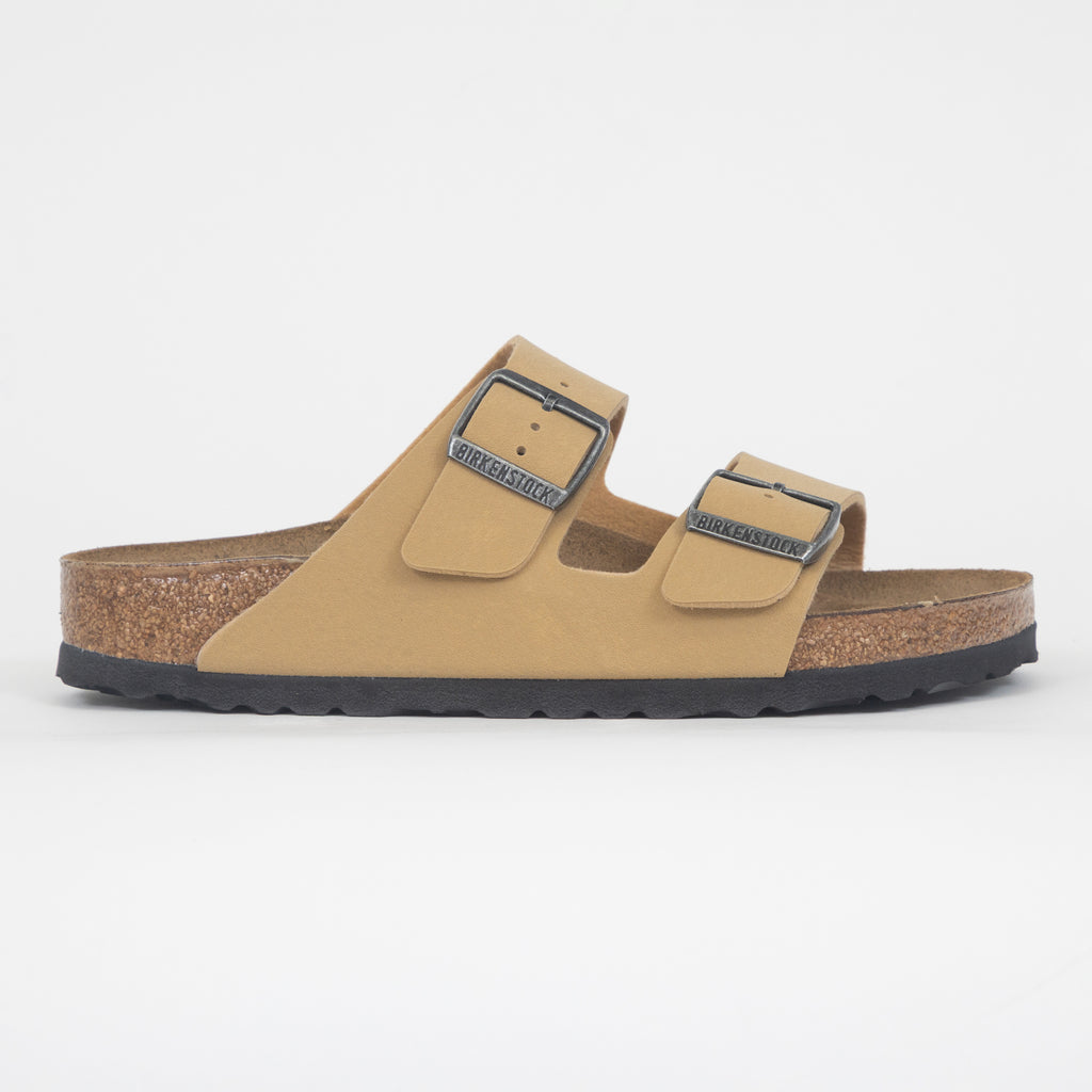Womens BIRKENSTOCK Arizona Nubuck Sandle in LATTE CREAM