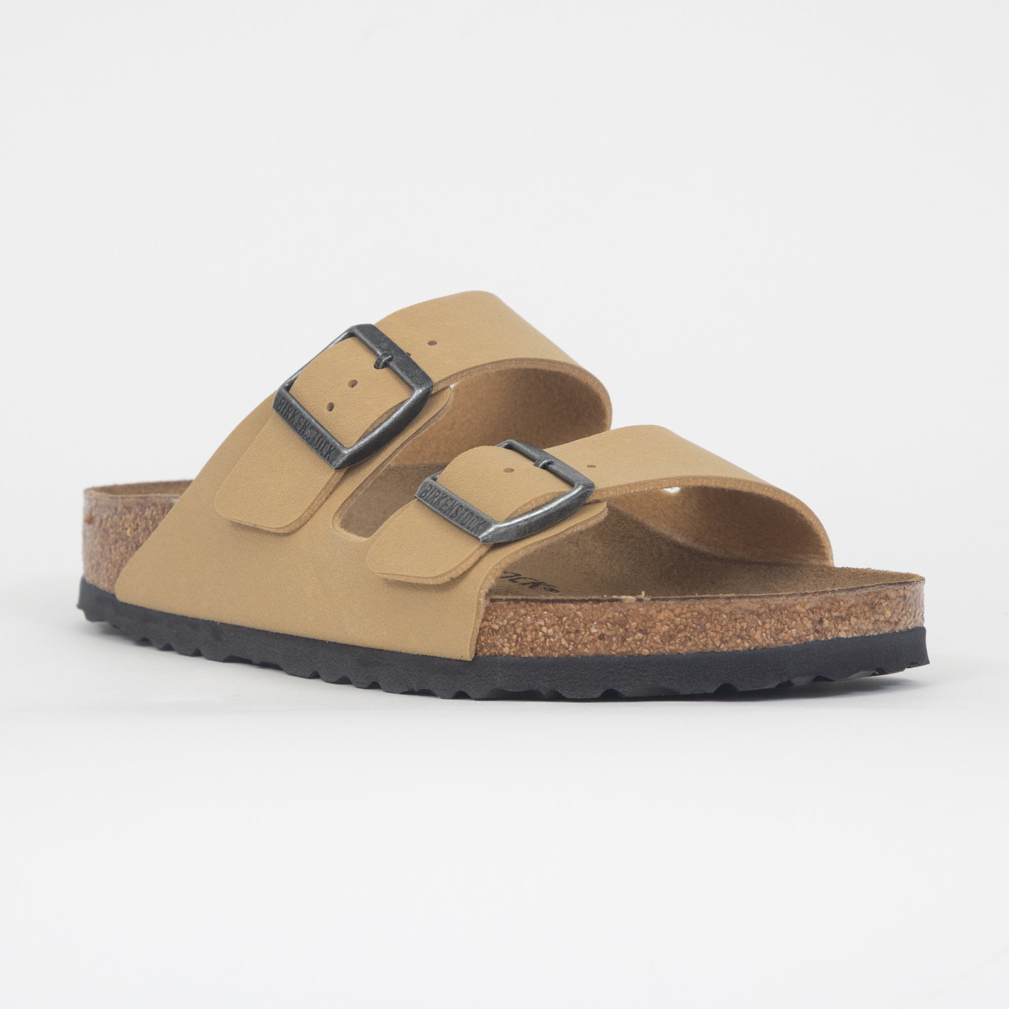Womens BIRKENSTOCK Arizona Nubuck Sandle in LATTE CREAM