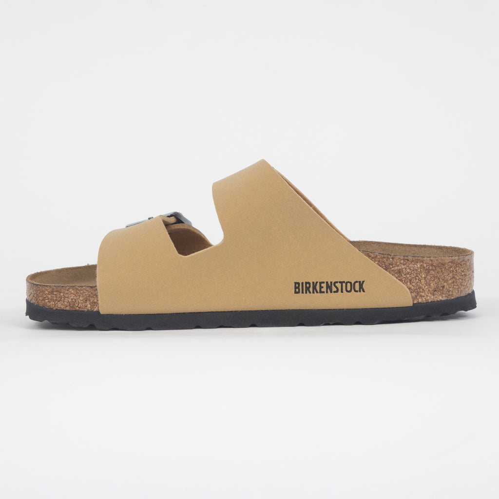 Womens BIRKENSTOCK Arizona Nubuck Sandle in LATTE CREAM