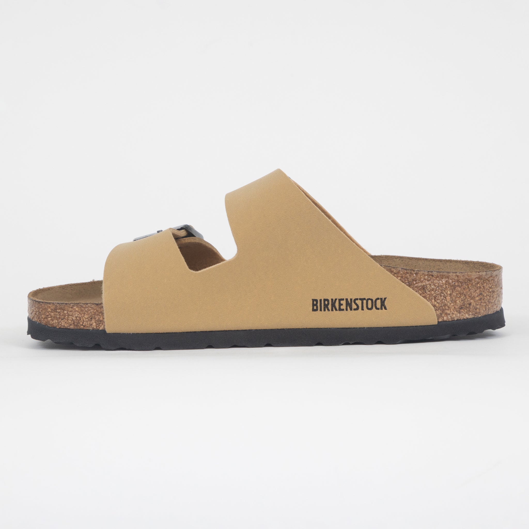 Womens BIRKENSTOCK Arizona Nubuck Sandle in LATTE CREAM