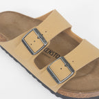 Womens BIRKENSTOCK Arizona Nubuck Sandle in LATTE CREAM