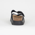 Womens BIRKENSTOCK Arizona Chunky Suede Leather Sandles in BLACK