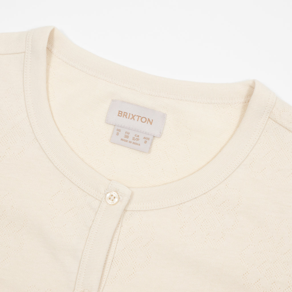 Womens BRIXTON Alice Button Down Knit in Cream