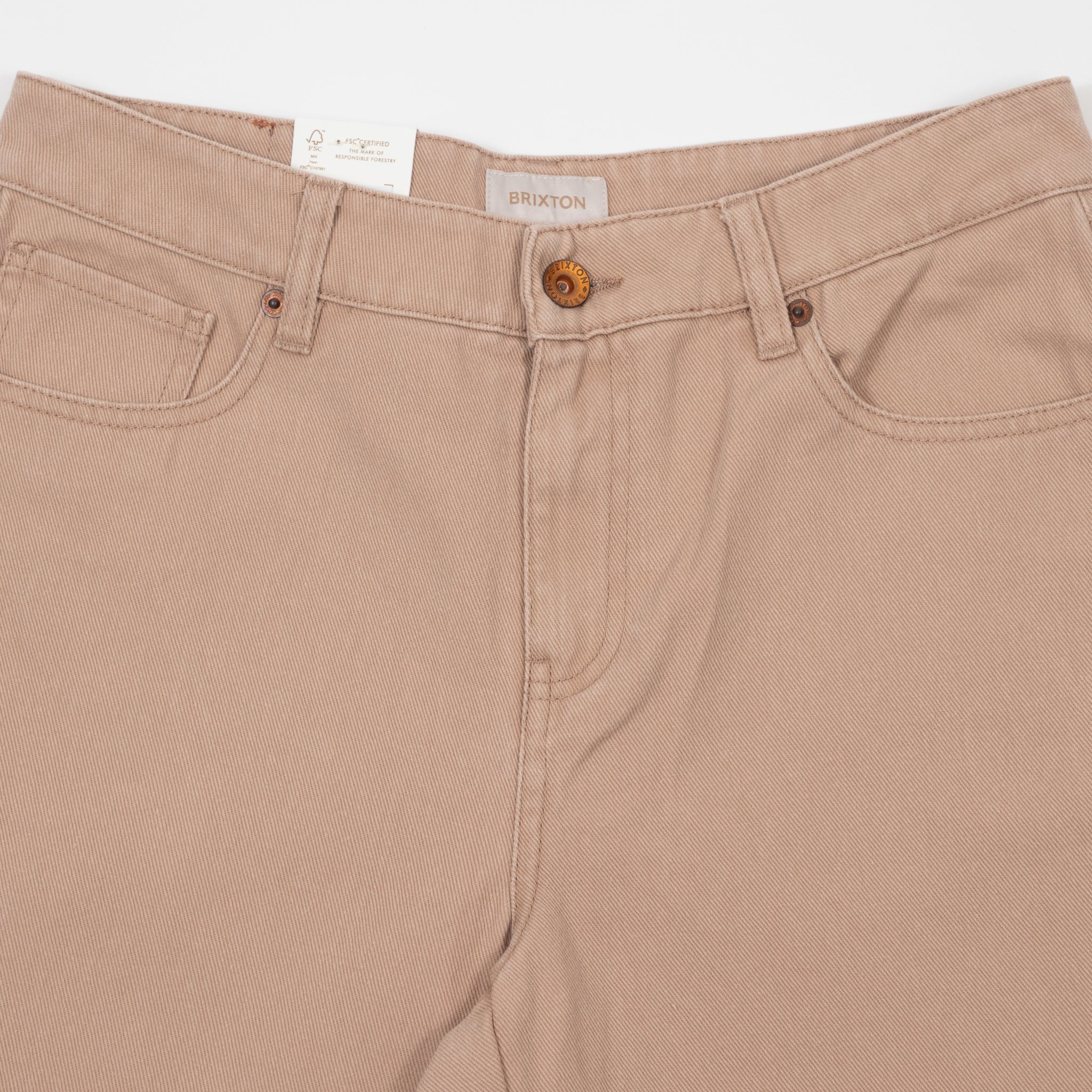Women's BRIXTON Chloe 5 Pocket Pant in WASHED TIMELESS TAUPE