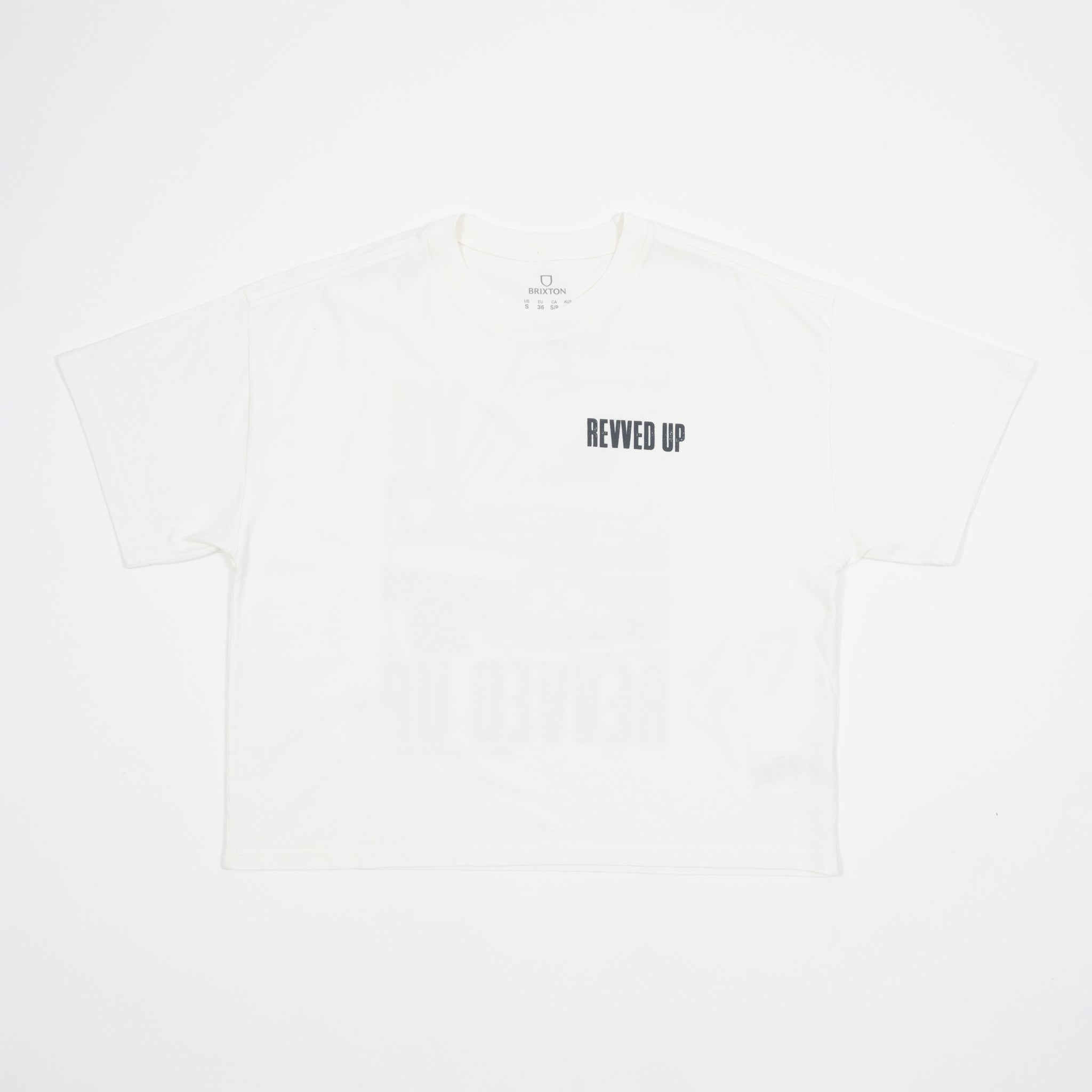 Womens BRIXTON Revved Up Boxy T-Shirt in Off White