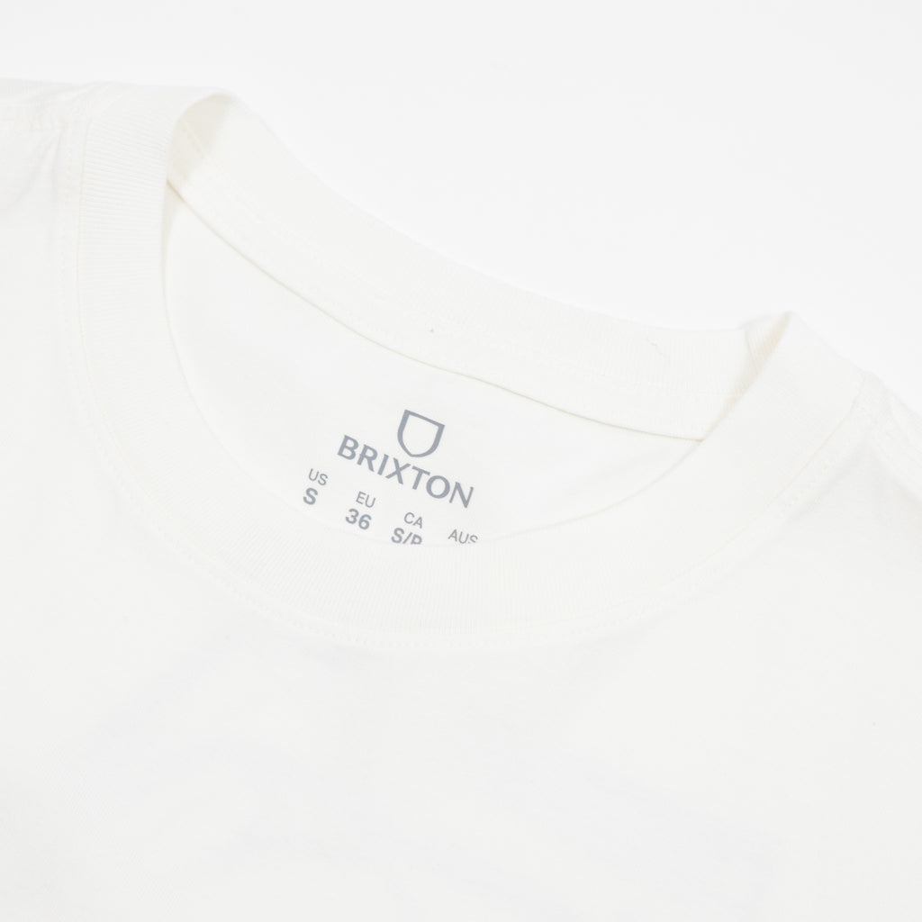 Womens BRIXTON Revved Up Boxy T-Shirt in Off White