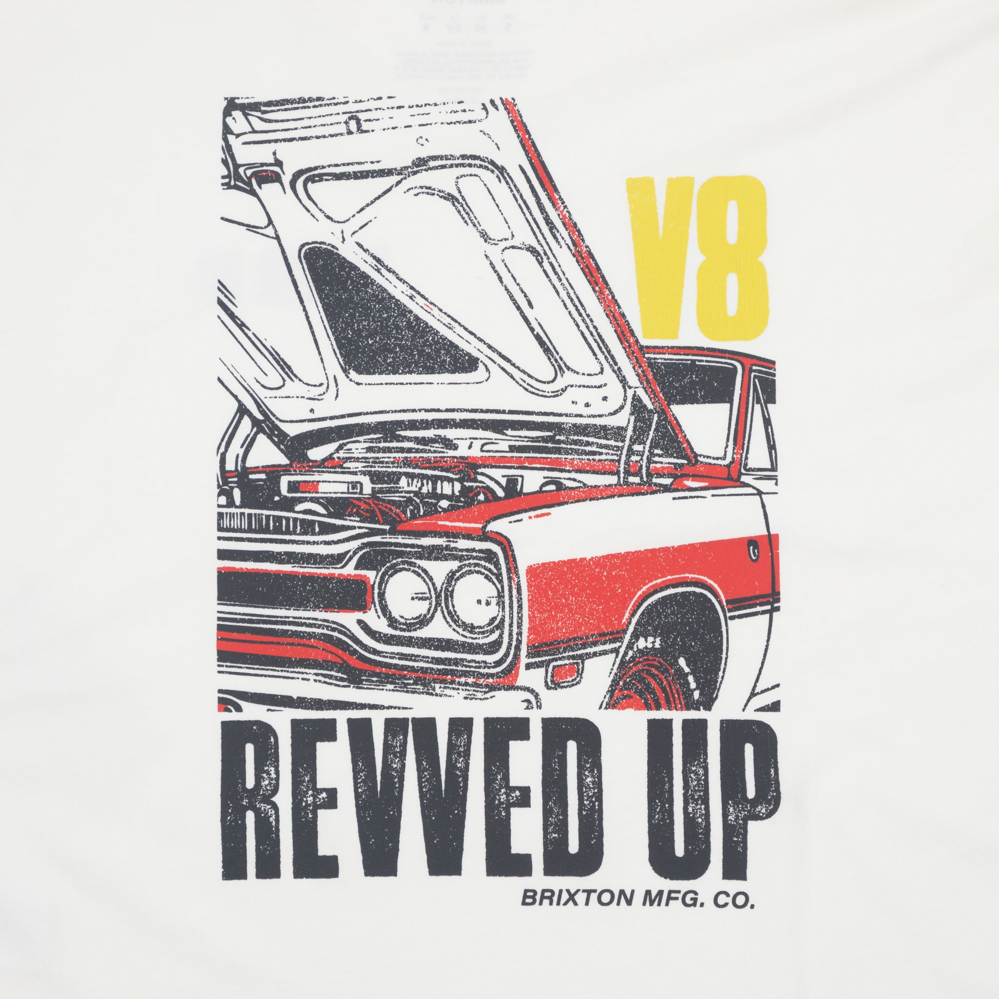 Womens BRIXTON Revved Up Boxy T-Shirt in Off White