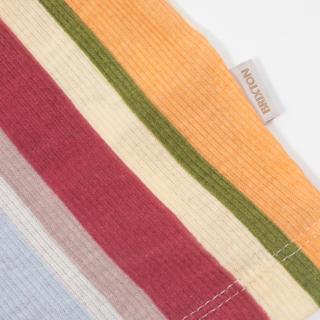 Womens BRIXTON Ringer Tank in Peach Multi Stripe