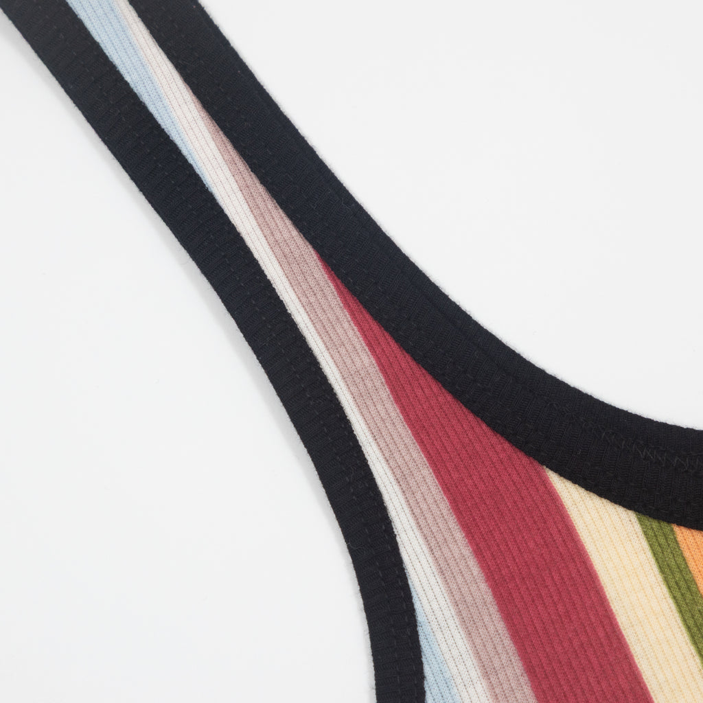 Womens BRIXTON Ringer Tank in Peach Multi Stripe