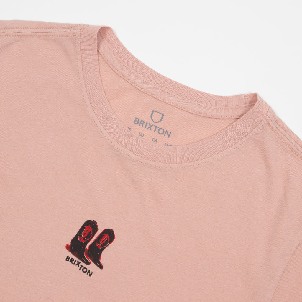 Womens BRIXTON Two Boots Slim T-Shirt in Pink