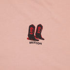 Womens BRIXTON Two Boots Slim T-Shirt in Pink