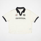 Women's BRIXTON Varsity T-Shirt in OFF WHITE / BLACK