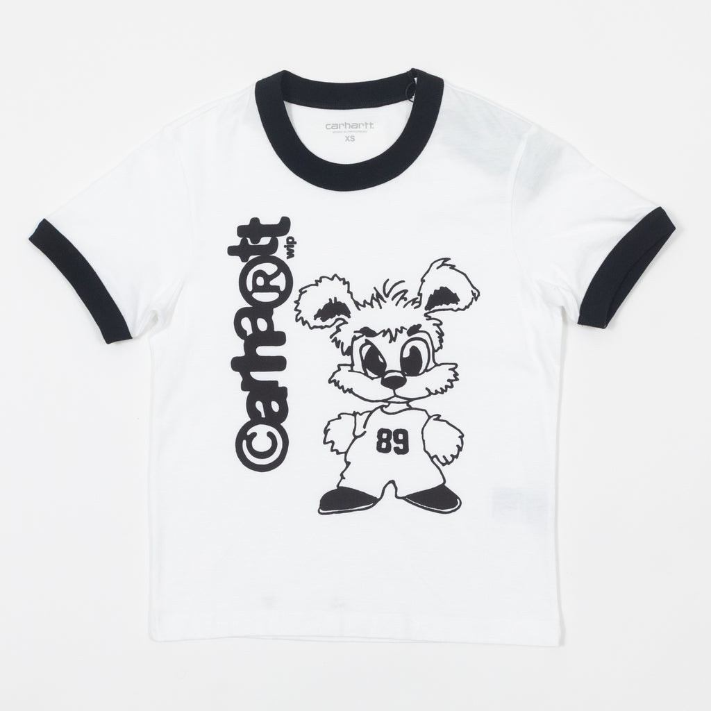 Womens CARHARTT IP Ringer Short Sleeve T-shirt in WHITE