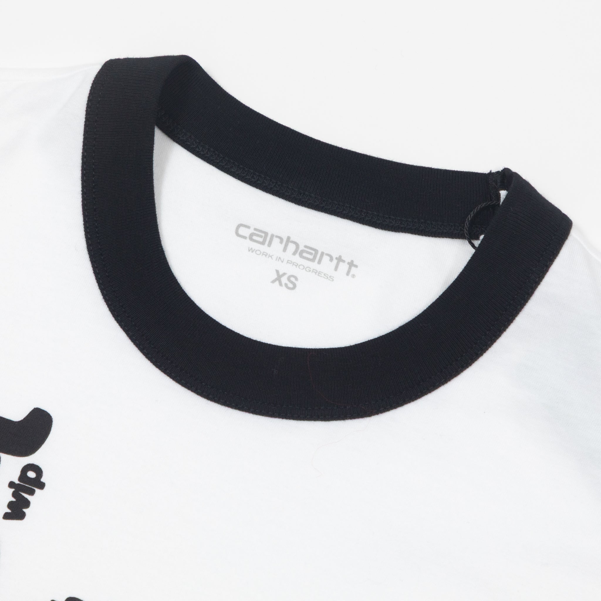 Womens CARHARTT IP Ringer Short Sleeve T-shirt in WHITE