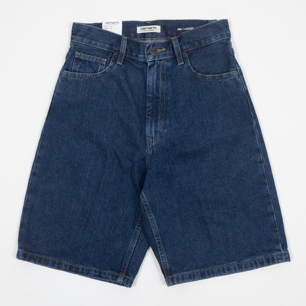 Womens CARHARTT WIP Brandon Shorts in Blue — main view