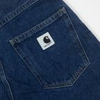 womens-carhartt-wip-brandon-shorts-blue — side profile