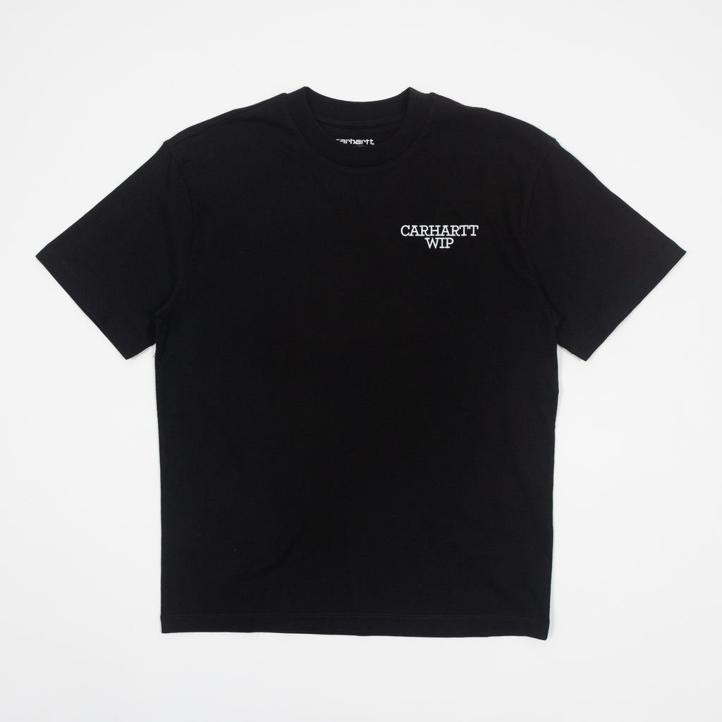 Womens CARHARTT WIP Hugging Cats T-Shirt in Black — main view
