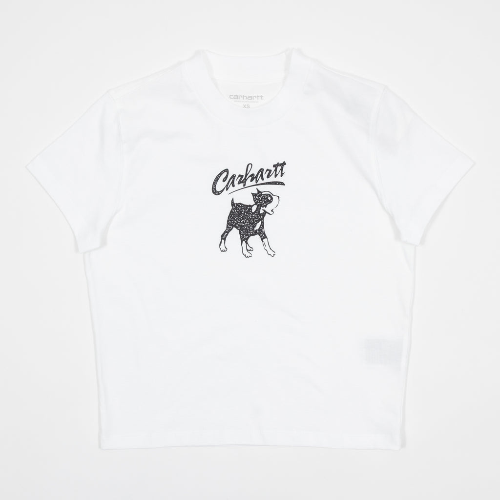 Womens CARHARTT WIP Pup T-Shirt in White — main view