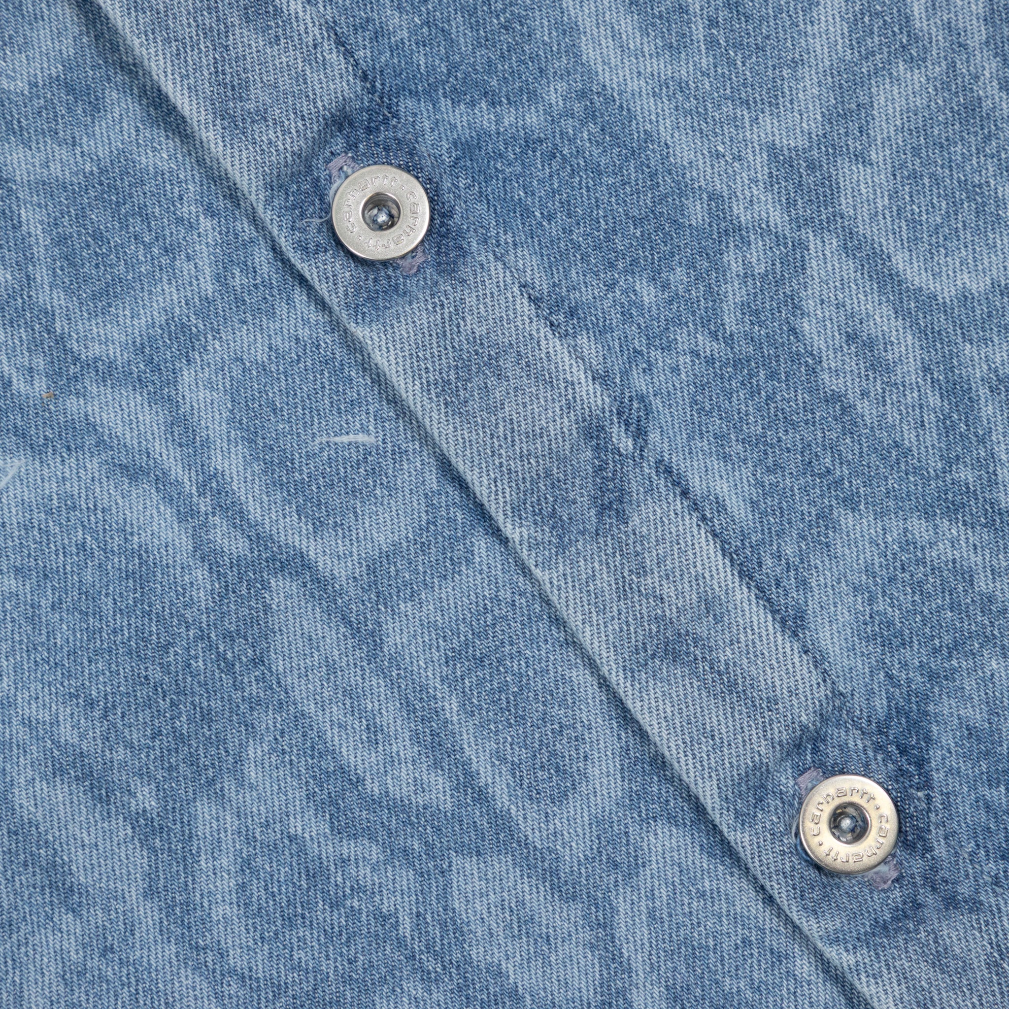 womens-carhartt-wip-snake-lovilia-shirt-bleached-blue — detail view
