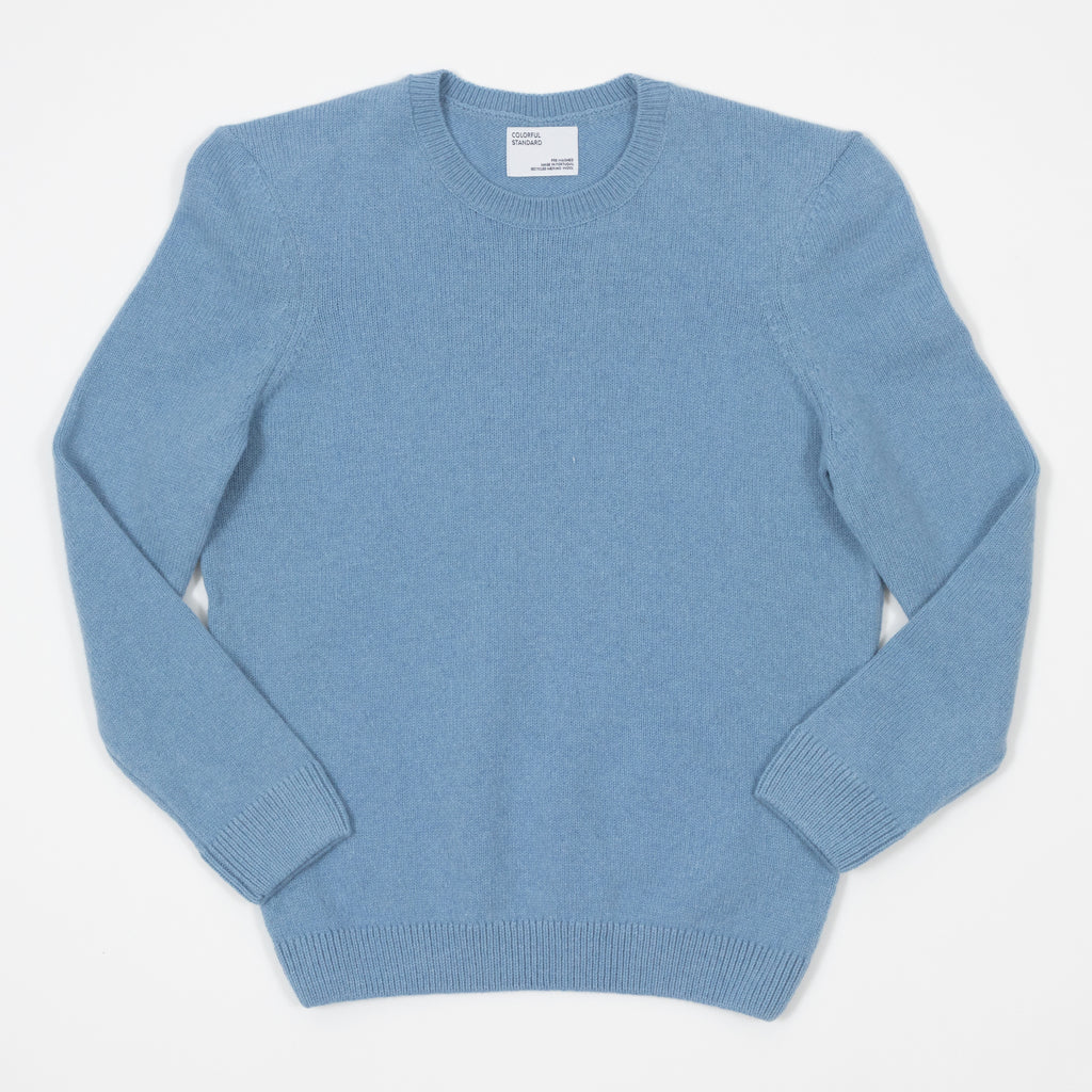 Womens COLORFUL STANDARD Classic Merino Wool Crew in Seaside Blue