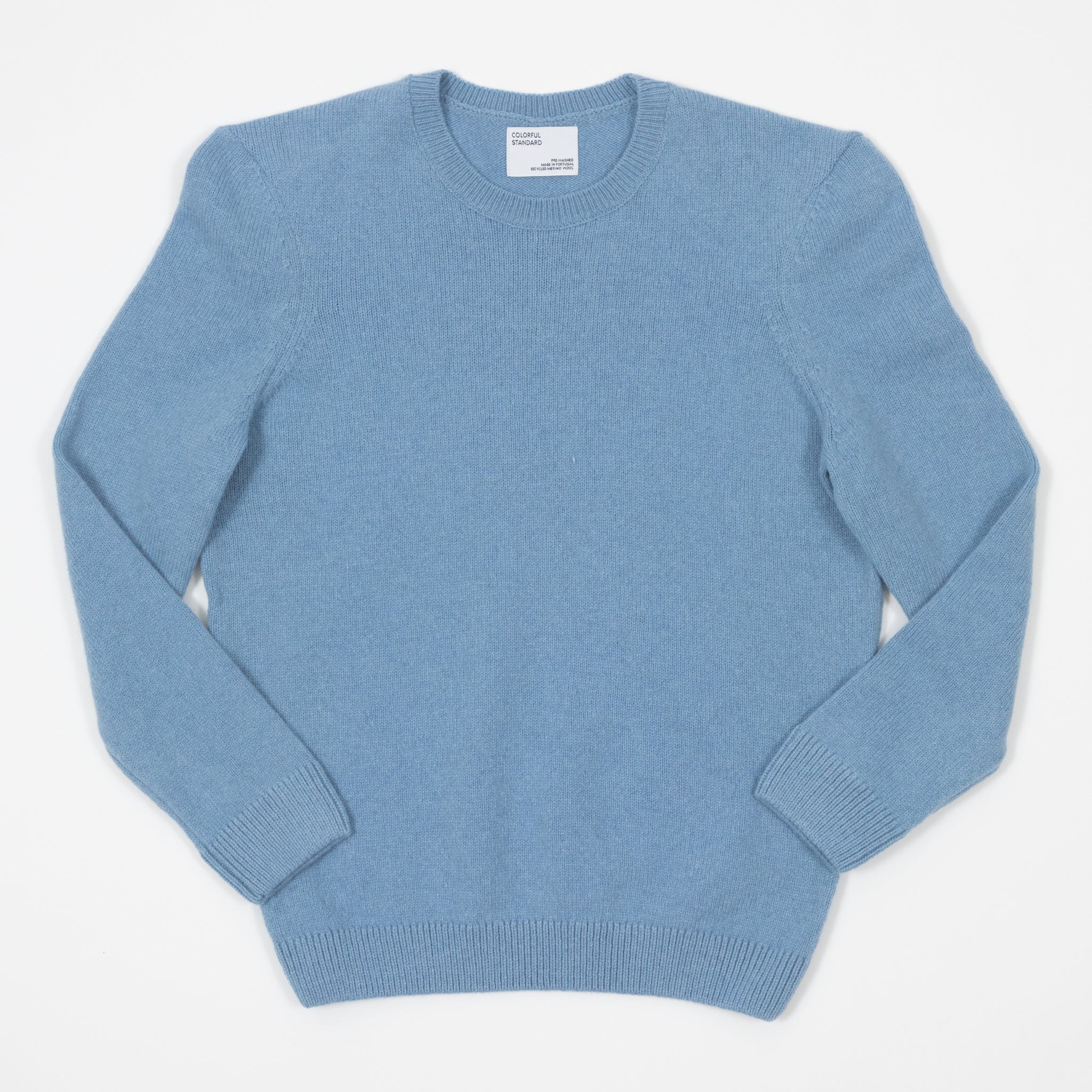 Womens COLORFUL STANDARD Classic Merino Wool Crew in Seaside Blue